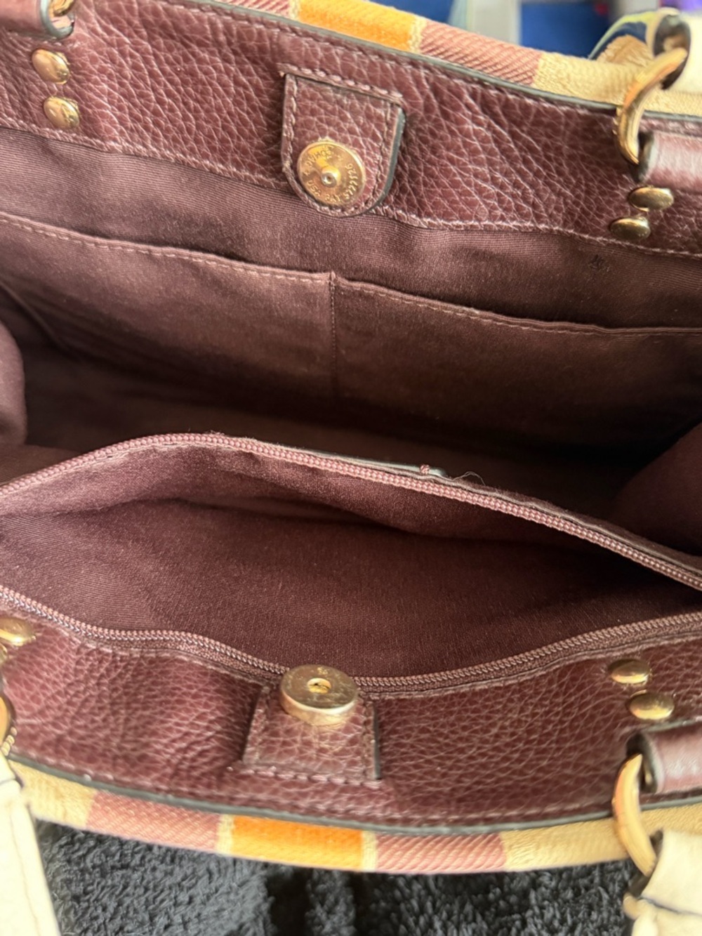 Coach Pink Crossgrain Leather Top Handle Turnlock Flap Satchel Bag - Picture 12 of 12